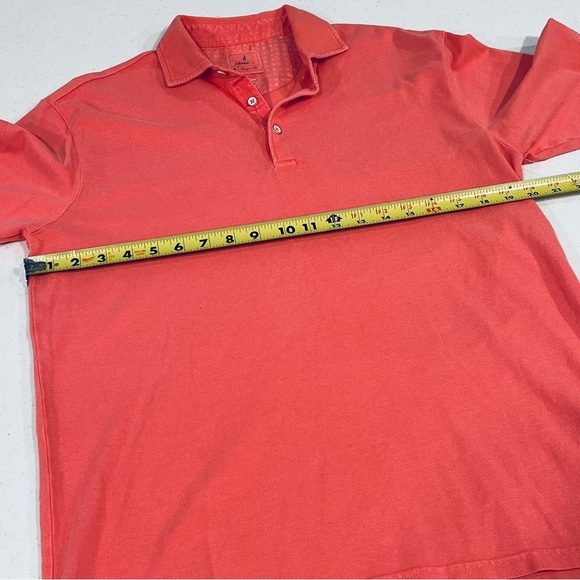 johnnie-O Shoreline Pique Polo shirt Melon (orange salmon color) NWOT MEDIUM - Picture 5 of 7